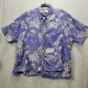 We The FREE‎ LOVE LETTERS BOHO BUTTON UP FLORAL TROPICAL PERIWINKLE TOP XS